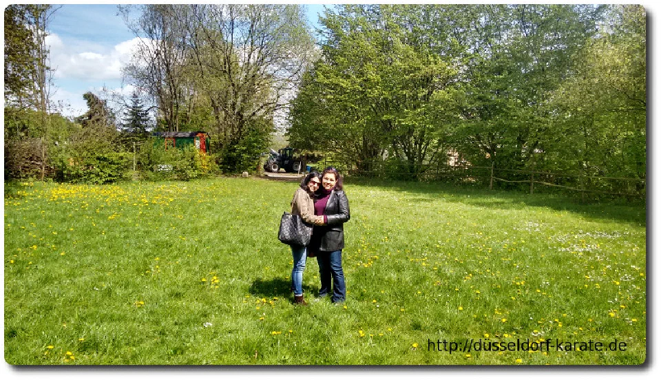 Wiese auf dem Halfeshof in Mettmann als Zeltplatz für den Karate-Ausflug 2015
