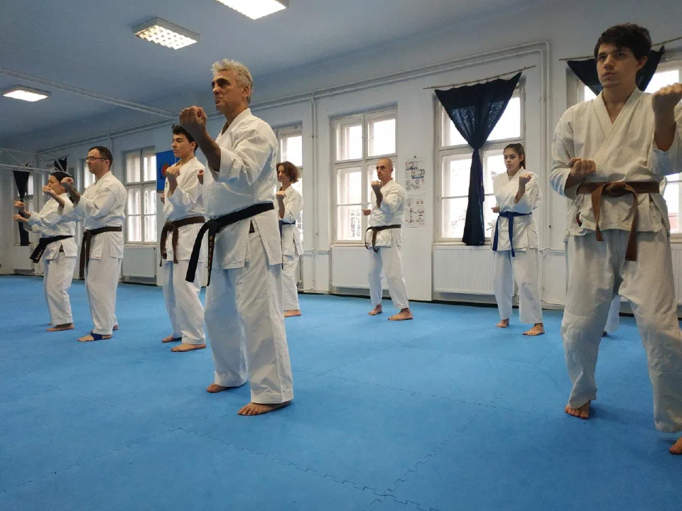 Shihan László Harsányi leitet das Dan-Vorbereitungstraining in Budapest