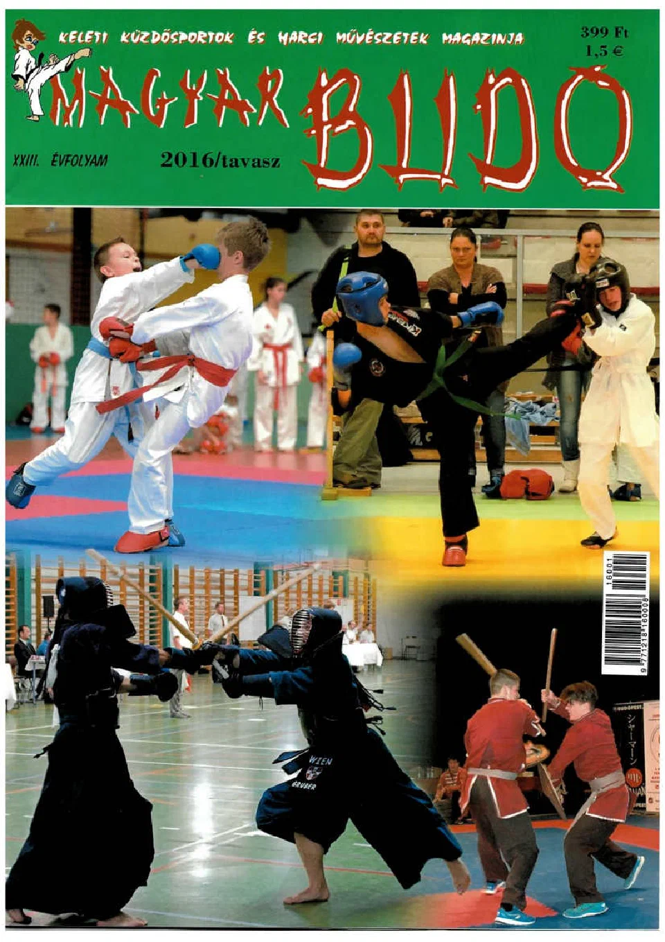 Titelblatt der Zeitschrift Magyar BUDO, Frühjahr 2016